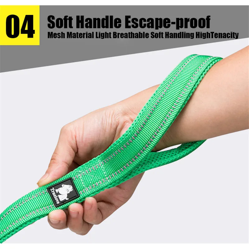 Soft Pet Leash Reflective Nylon Mesh Padded Puppy Large Dog or Cat Walking Training 11 Color 200cm