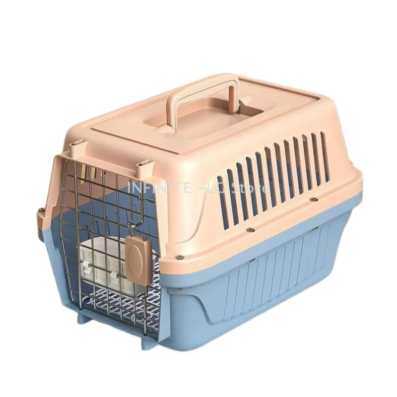 Portable Cat Cage Pet Carrier Thickening Pet Carrier Outdoor Handheld Shipping Box Car Carrying Pet Transport Box Pet Supplies