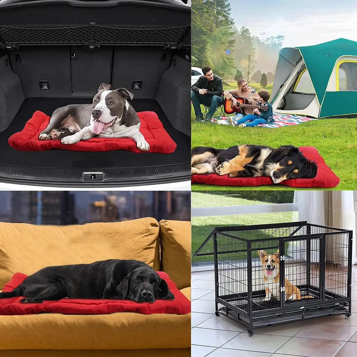 Portable Warm Dog Blanket Mat Waterproof Anti Slip Folding Washable Large Dog Bed House for Pet Kennel Travel Camping Accessorie
