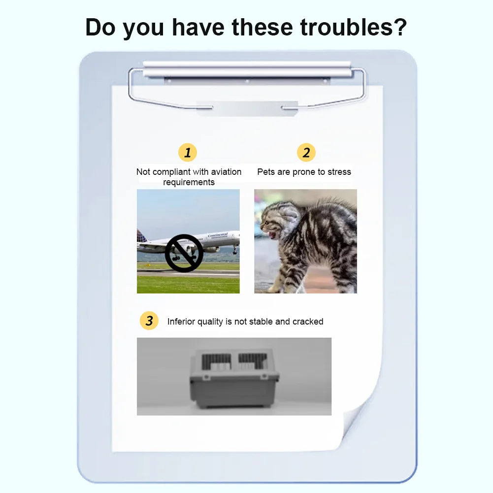 Pet Carrier Airline-Friendly Dogs Case Portable Trolley Pet Cage Dog Cat Airline Travel Crates Wire Door Kennel Pets Air Box