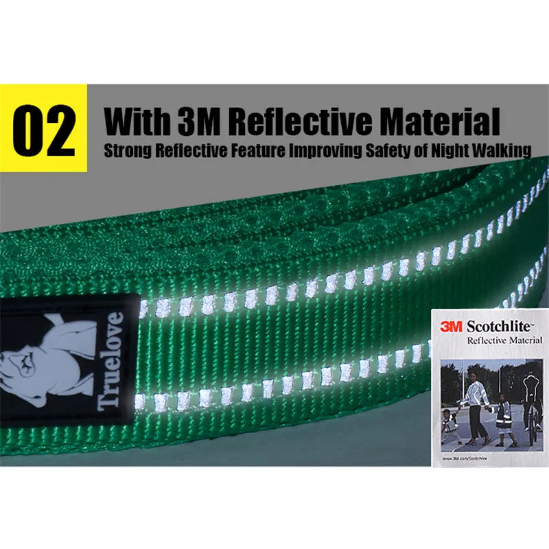 Soft Pet Leash Reflective Nylon Mesh Padded Puppy Large Dog or Cat Walking Training 11 Color 200cm