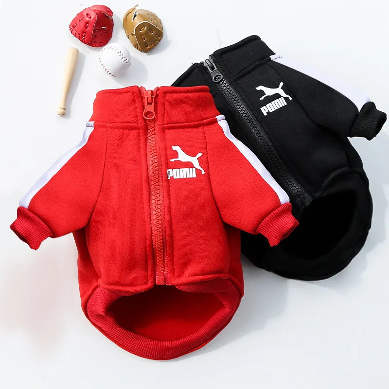 Dog Sweatshirts Customizable, Warm Letter Design for Autumn Winter, Small Medium Large Pet Clothes Trendy Brand Style