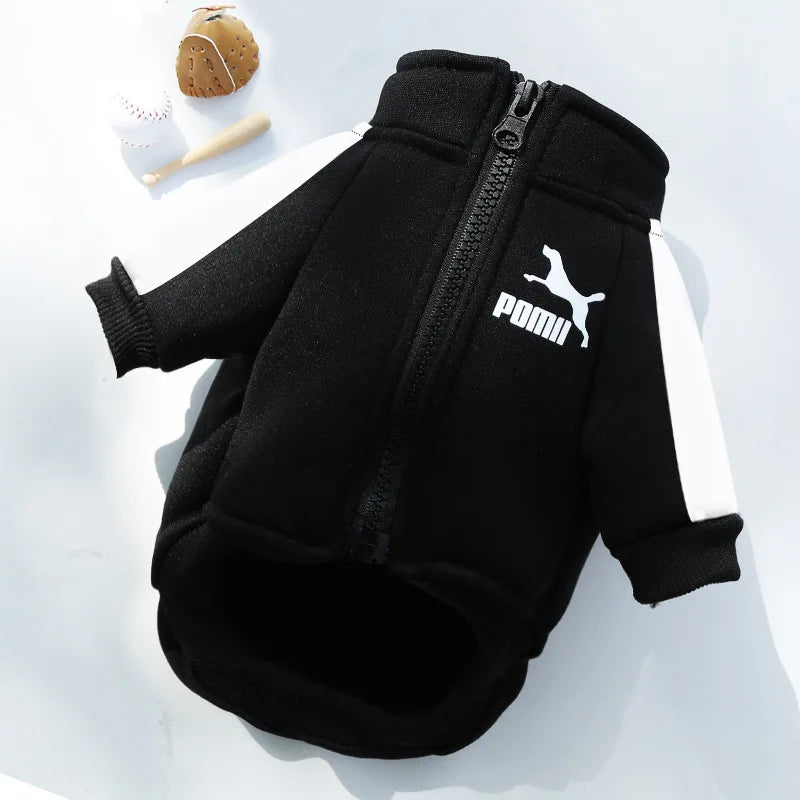 Dog Sweatshirts Customizable, Warm Letter Design for Autumn Winter, Small Medium Large Pet Clothes Trendy Brand Style